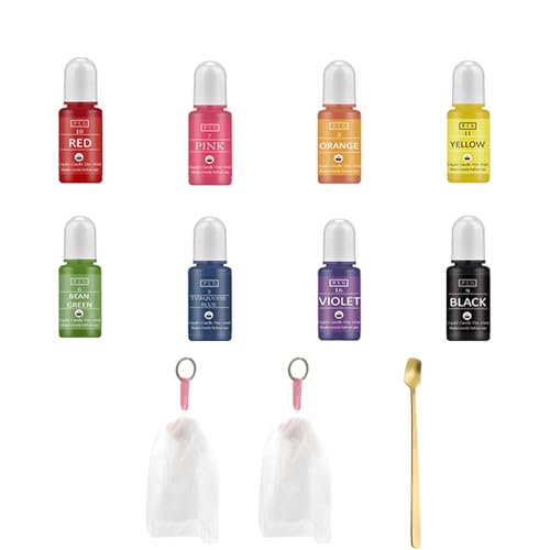 Canollo Seifenfarbe Set 8 Farben, 8x10 ml - Seifenfarbe zur Seifenherstellung, Flüssig Seifenfarben für DIY Badebomben, Handgemachte Seifen, Schleim, Ton, Kunsthandwerk Canollo Seifenfarbe Set 8 Farben, 8x10 ml - Seifenfarbe zur Seifenherstellung, Flüssig Seifenfarben für DIY Badebomben, Handgemachte Seifen, Schleim, Ton, Kunsthandwerk von Canollo