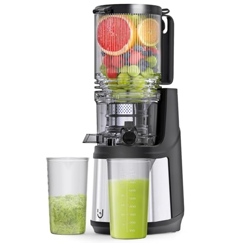 Kauen Entsafter, 350W Slow Cold Press Entsafter mit 140 MM extra großer Fütterungsrutsche, ntsafter Maschinen für ganzes Obst und Gemüse, einfach mit Pinsel zu reinigen Kauen Entsafter, 350W Slow Cold Press Entsafter mit 140 MM extra großer Fütterungsrutsche, ntsafter Maschinen für ganzes Obst und Gemüse, einfach mit Pinsel zu reinigen von Canoly