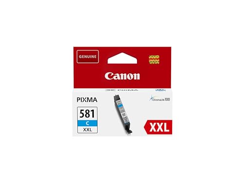 Canon 1995C001 Tintenpatrone CLI-581C Druckerpatrone, Cyan, Standard, XXL von Canon