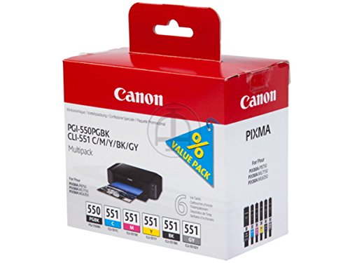 Canon 6496B005 Tintenpatrone, Schwarz, Blau, Grau, Rosa, Gelb von Canon