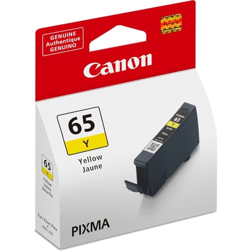 Canon CLI-65 Y Tinte gelb, 12,6 ml Druckertinte für PIXMA Tintenstrahldrucker ORIGINAL von Canon