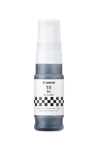 Canon GI-55BK Original Tintenflasche Schwarz – Hochwertige Nachfüll-Tinte für Canon MegaTank Drucker, 135 ml von Canon