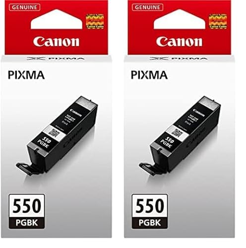 Canon Originaltinte PGI-550 PGBK, Größe Standard, Segment Schwarz, Recyclebare Verpackung (Packung mit 2) von Canon