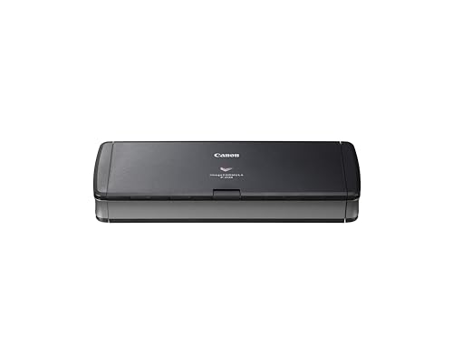 Canon P-215II imageFORMULA - mobiler Dokumentenscanner (Duplex, Einzug, 600 DPI, Plug&Scan Technologie, Farbscan, CaptureOnTouch Software, PDF OCR, schwarz, USB, 20 Blatt ADF, 15 Seiten/Min.) von Canon