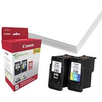 Canon PG-540 + CL-541  schwarz, color Druckköpfe + Fotopapier, 2er-Set von Canon