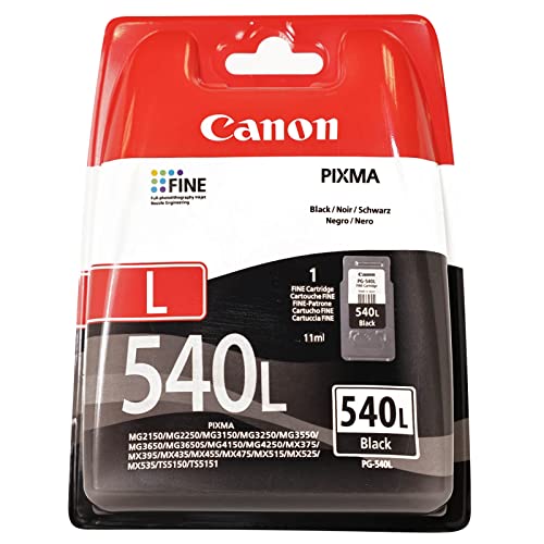 Canon Originaltinte PG-540, Größe L, Schwarz, Plastikverpackung (alte Version) von Canon