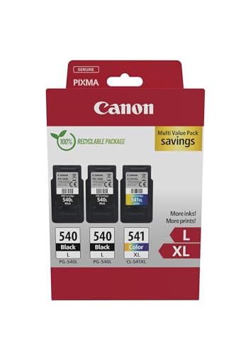 Canon Originaltinte PG-540XL x 2 / CL-541XL (3 Tintenpatronen; 2X Schwarz XL + 1x Farbe XL) - Multipack von Canon