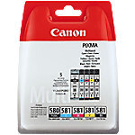 Canon PGI-580 Original Tintenpatrone PGI-580/CLI-581 Schwarz, Cyan, Magenta, Gelb 5 Stück Multipack von Canon