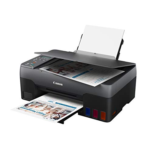 Canon PIXMA G2520 Drucker MegaTank Multifunktionsgerät nachfüllbar Multifunktionssystem DIN A4 (Scanner, Kopierer, Farbtintenstrahldrucker, Fotodrucker, USB, LC Display), schwarz von Canon