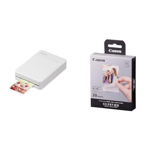 Canon Selphy QX20 Weiß + XC-20L Vol. 20 Farbtinte/Etikettenset Canon Selphy QX20 Weiß + XC-20L Vol. 20 Farbtinte/Etikettenset von Canon