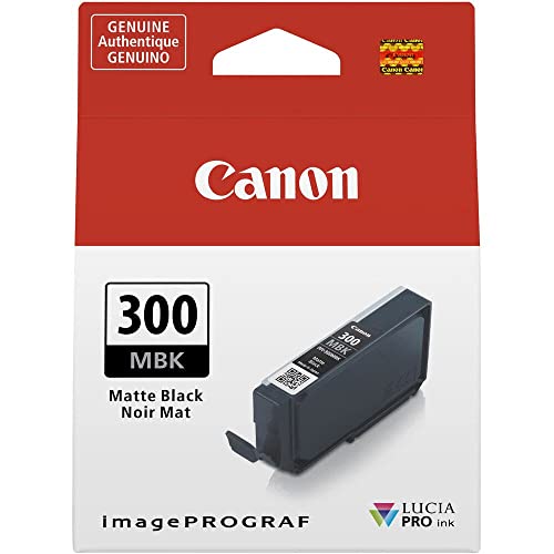 Canon Tintenpatrone PFI-300MBK - mattschwarz 14,4 ml - Original für Tintenstrahldrucker von Canon