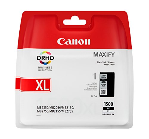 Canon Tintenpatrone PGI-1500 XL BK - schwarz black 34,7ml ORIGINAL für MAXIFY Drucker von Canon