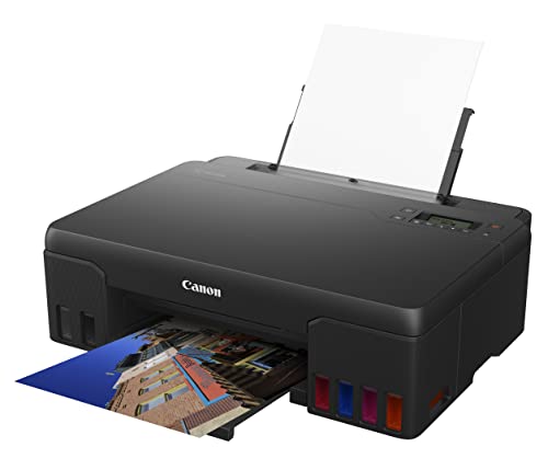 Canon Tintenstrahldrucker PIXMA G550 MegaTank Drucker (4.800 x 1.200 dpi, Fotodrucker 10x15 cm, LC Display, WLAN, Canon PRINT App, Mopria, AirPrint, wireless Printing, Auto Power On/Off) schwarz von Canon