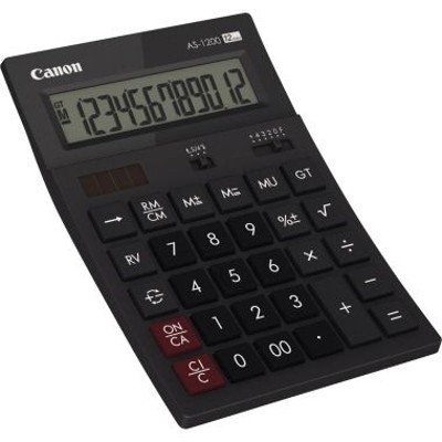 Tischrechner AS-1200 4599B001AB 12-stellig schwarz von Canon