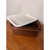 Vintage Tupperware Braun #1254 Stow & Go Organizer/Behälter Mit Deckel - #1254-10 von CanontotheOrdinary