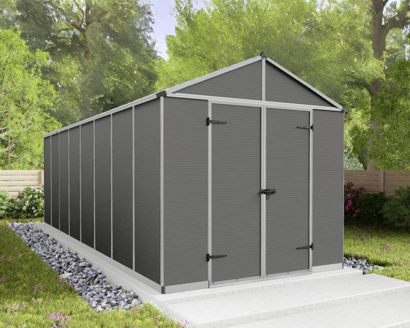 Canopia Gerätehaus Rubicon Alu grau 603 x 227 cm von Canopia