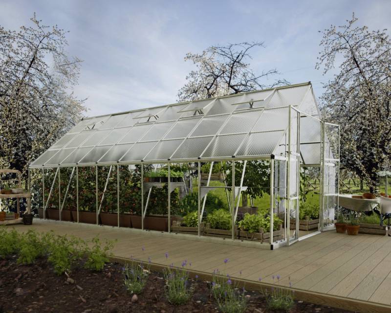 Canopia Gewächshaus Balance Alu silber 604 x 304 cm von Canopia