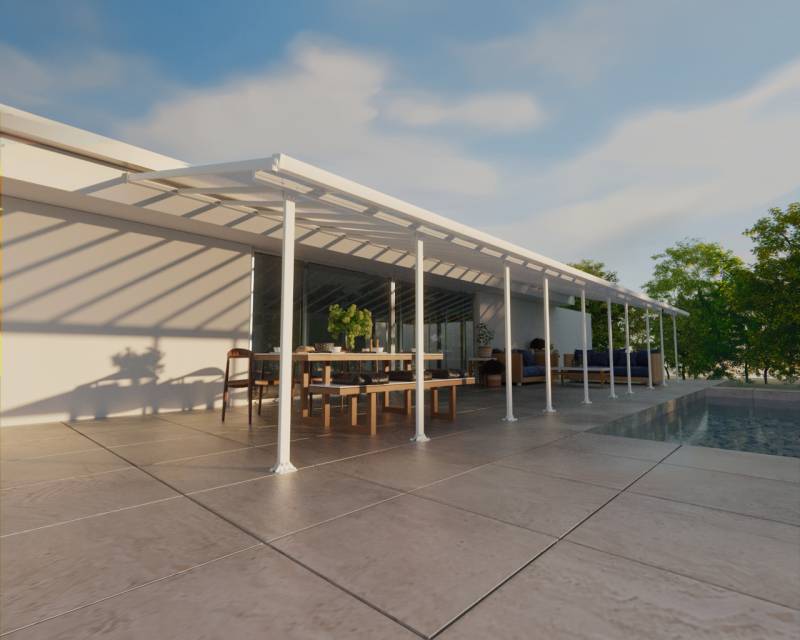 Canopia Terrassendach 1456 x 400 cm weiß von Canopia