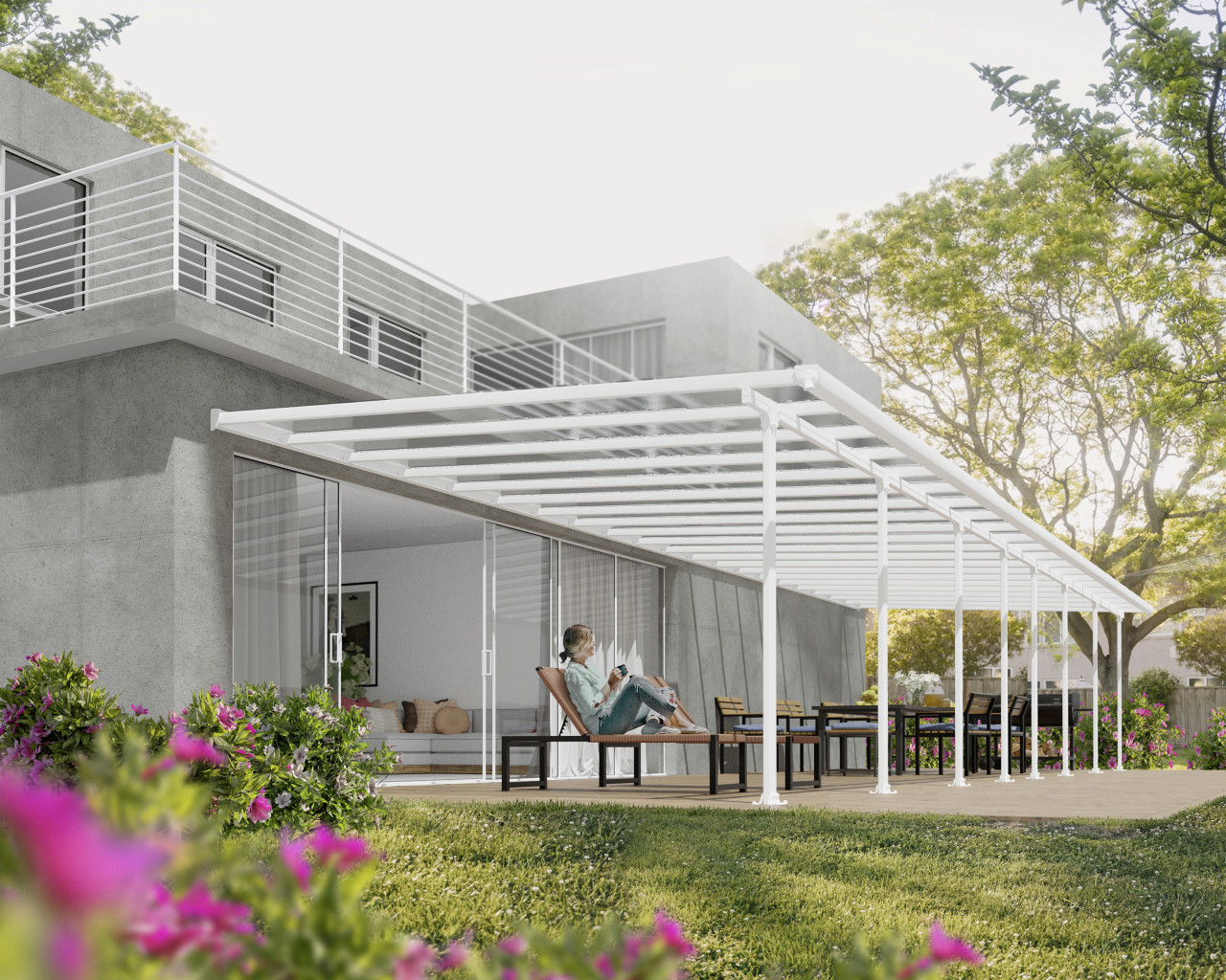 Canopia Terrassenüberdachung Feria 1212 x 380 cm weiß Canopia Terrassenüberdachung Feria 1212 x 380 cm weiß von Canopia