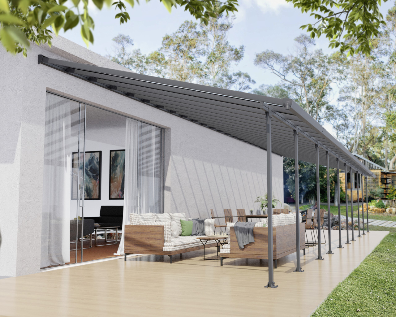 Canopia Terrassenüberdachung Feria 1457 x 380 cm anthrazit Canopia Terrassenüberdachung Feria 1457 x 380 cm anthrazit von Canopia
