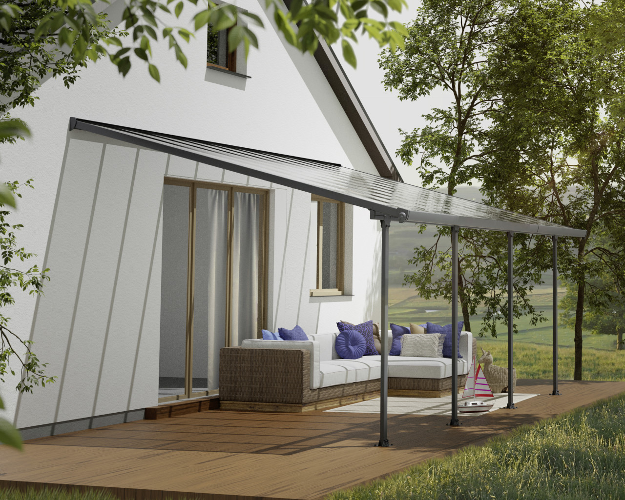 Canopia Terrassenüberdachung Feria 400 x 606 cm anthrazit von Canopia