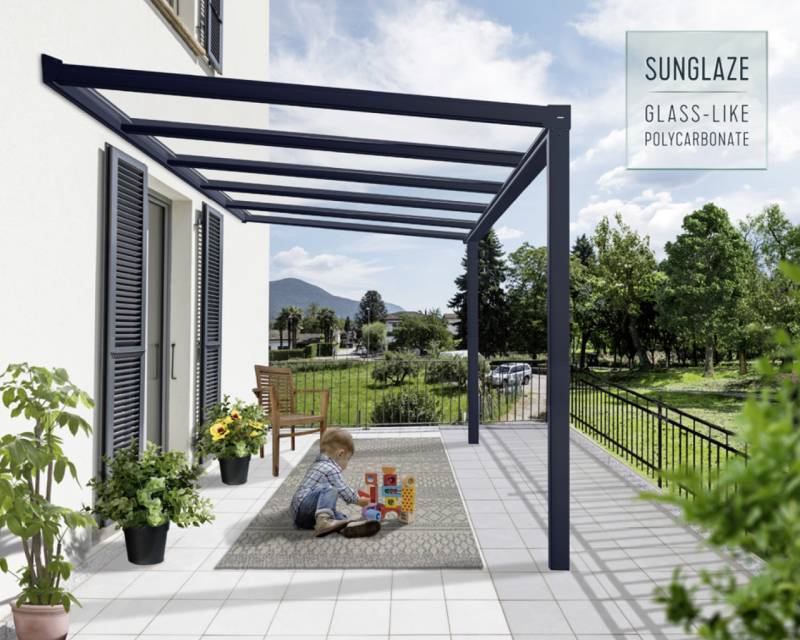 Canopia Terrassenüberdachung Stockholm 370 x 331 cm anthrazit von Canopia