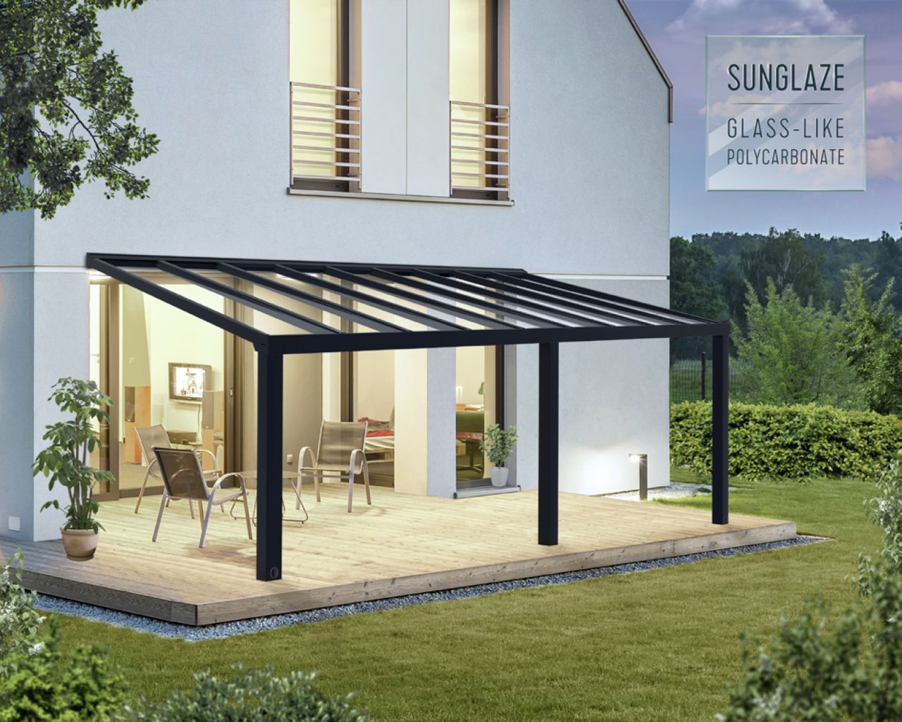 Canopia Terrassenüberdachung Stockholm 660 x 330,5 cm anthrazit Canopia Terrassenüberdachung Stockholm 660 x 330,5 cm anthrazit von Canopia