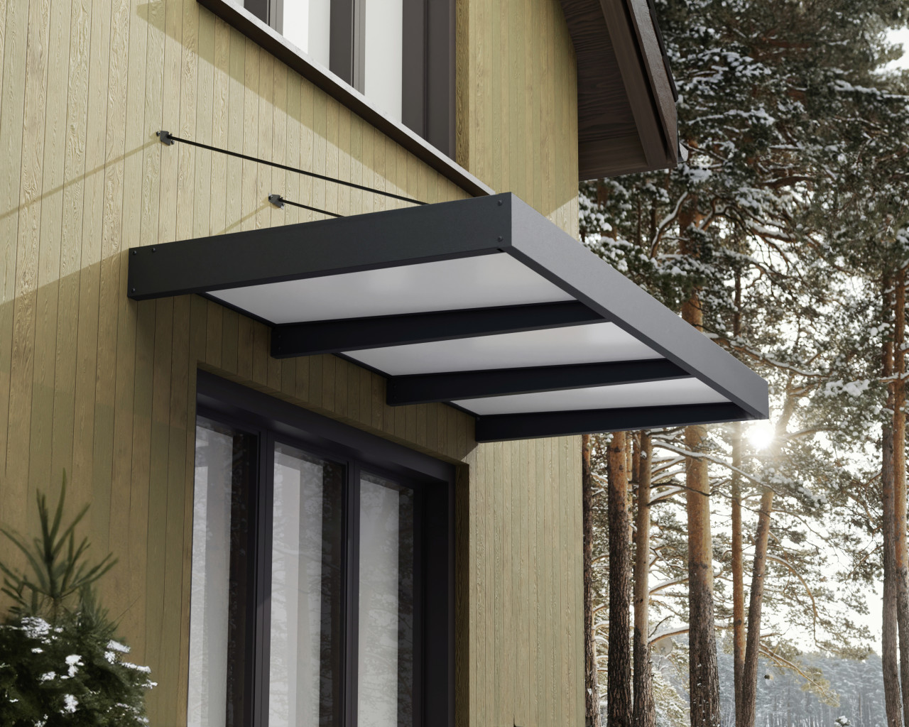 Canopia Vordach Sophia XL 3000 Grau Alu 285 x 140 cm Canopia Vordach Sophia XL 3000 Grau Alu 285 x 140 cm von Canopia