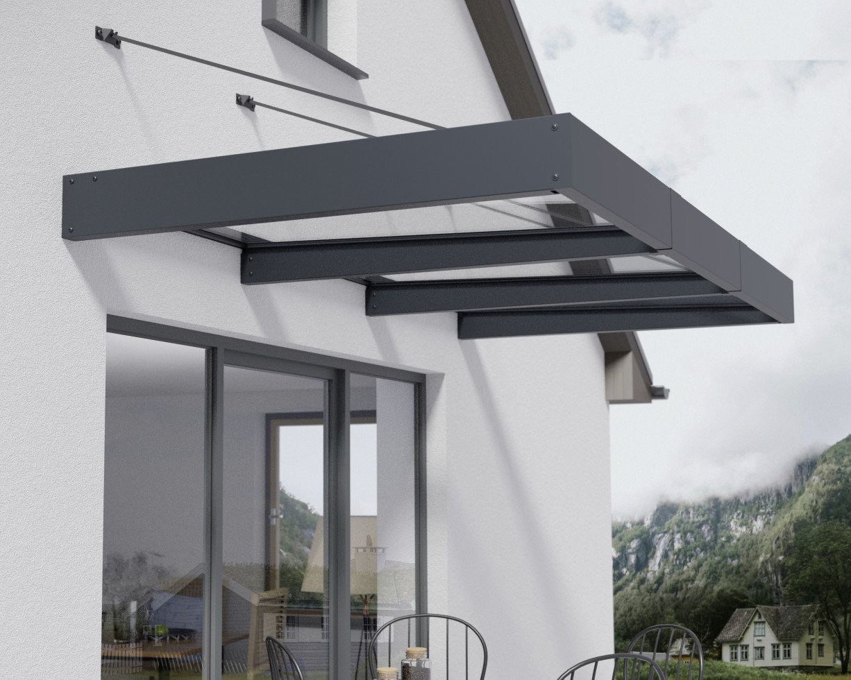 Canopia Vordach Sophia XL 3000 Grau Alu 286 x 140 cm Canopia Vordach Sophia XL 3000 Grau Alu 286 x 140 cm von Canopia