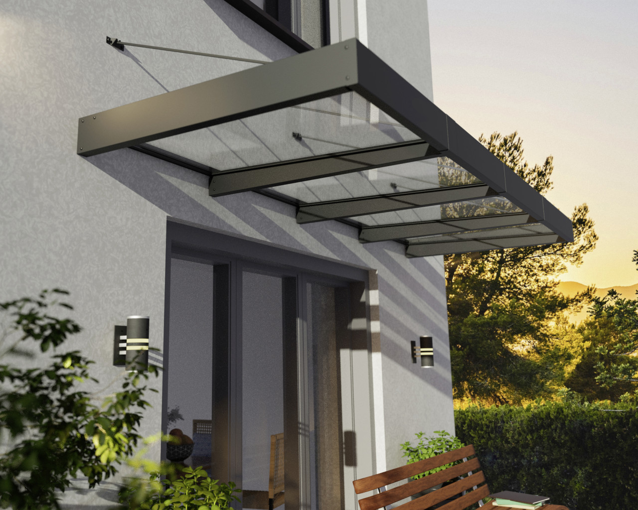Canopia Vordach Sophia XL 4000 Grau Alu 379 x 140 cm Canopia Vordach Sophia XL 4000 Grau Alu 379 x 140 cm von Canopia