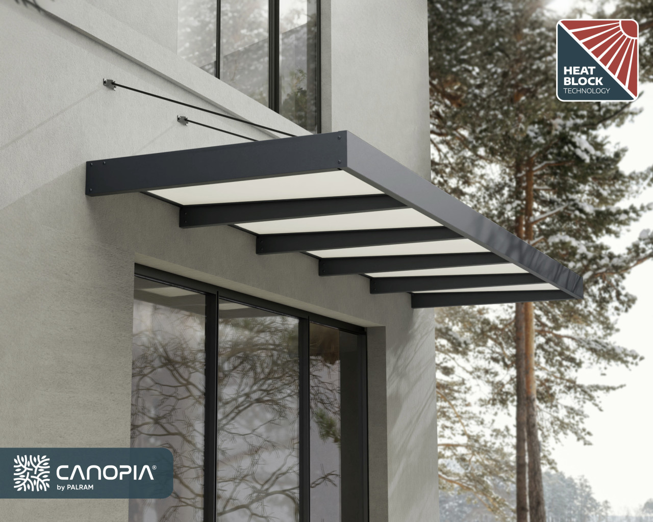 Canopia Vordach Sophia XL 5000 Grau Alu 471 x 140 cm Canopia Vordach Sophia XL 5000 Grau Alu 471 x 140 cm von Canopia