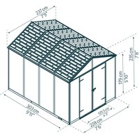 Gerätehaus Rubicon 237X303X235 cm Dunkelgrau Gerätehaus Rubicon 237X303X235 cm Dunkelgrau von Canopia