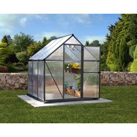 Gewächshaus Mythos 6x6 Alu Grau 185x186cm Gewächshaus Mythos 6x6 Alu Grau 185x186cm von Canopia