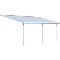 Patio Cover Olympia 3X7.3 weiß Terrassenüberdachung von Canopia