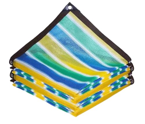 GardenPro Sun Shade Net, Heavy Duty UV Block & Hitzebeständiges Schattentuch, Außenbereich für Garten/Patio/Carport/Balkon, Farbstreifenes Design von Canopz