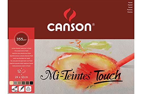 200005424 mi-teintes Touch Pad, 24 cm x 32 cm, 12 Blatt von Canson