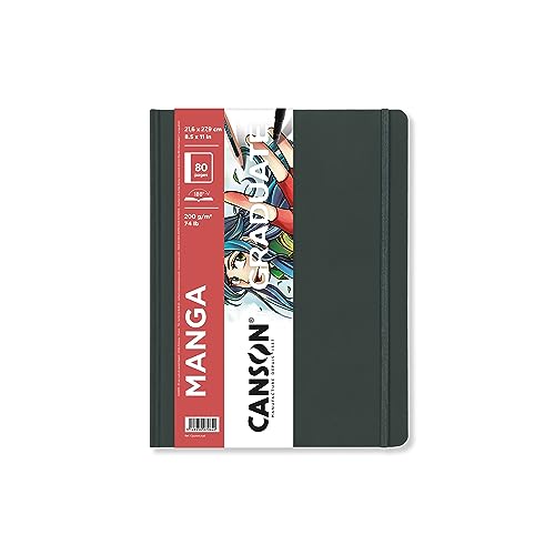 CANSON Graduate Book Skizzenbuch, weich und dick, 200 g/m², Sketchbook Hardcover, 21,6 x 27,9 cm, Weiß, 80 Blatt von Canson