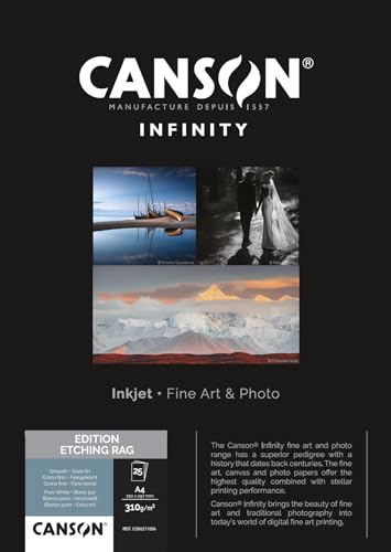 Canson 206211006 Edition Etching Rag Box, Photopapier, A4 von Canson