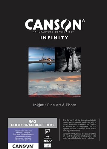 Canson 206211017 Rag Photographique Duo Box, A3 von Canson