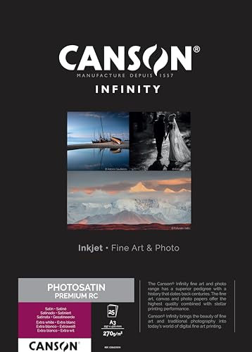 Canson 206231010 Photo Satin Premium RC Box, A3 von Canson