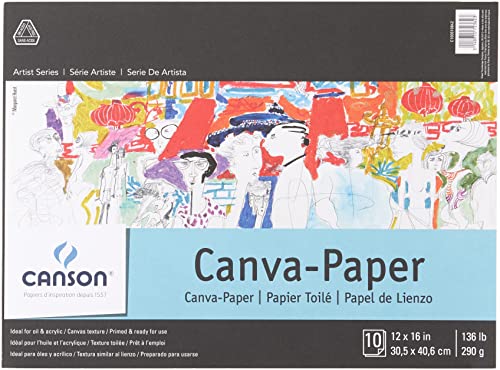 Canson Artist Series Leinwand-Papier, Weiss/opulenter Garten, 12" x 16" von Canson