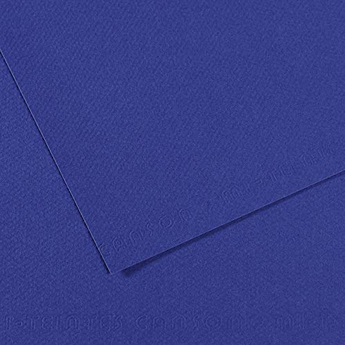 Canson Mi-Teintes Papel de Color de Pulpa Teñida, 160 g/m2, Azul (Ultramarine - 590), 29,7x58, Pack de 10 von Canson