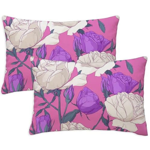 Blumen Outdoor Kissen Wasserfest 2er Set Kissenbezugen 40x80 cm Rechteckig Sofakissen Anlage Sitzkissen Outdoor Balkon Deko Weicher Sofa Kissenbezugen für Sommer Fall Gartenmöbel Stuhl Deko, S-596 Blumen Outdoor Kissen Wasserfest 2er Set Kissenbezugen 40x80 cm Rechteckig Sofakissen Anlage Sitzkissen Outdoor Balkon Deko Weicher Sofa Kissenbezugen für Sommer Fall Gartenmöbel Stuhl Deko, S-596 von Canuhkun