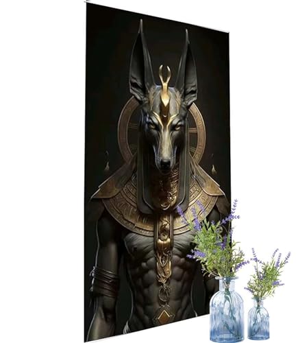 Diamond Painting Anubis, Weinlese Diamond Painting Erwachsene Groß 80x40 cm DIY 5D Diamant Kunst Kinder Anfänger Set, Diamant Stickerei Bastelset Erwachsene Frauen für Zimmer Deko, Geschenke k-863 von Canuhkun