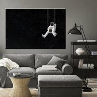 Astronaut Wandkunst, Malerei, Weltraum Abstrakte Poster, Himmel Sternenmalerei, Milchstraße Druck von CanvaSale
