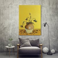 Banksy Gemälde, Wandkunst, Sonnenblumen Sonnenblume Leinwand, Ölgemälde Druck, Moderne von CanvaSale