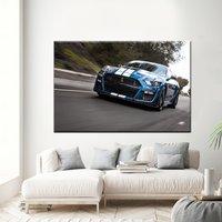 Ford Shelby Leinwand, Wandkunst, Mustang Poster, Druck, Auto von CanvaSale