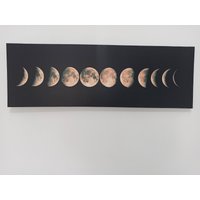 Mondphasen Leinwand, Mondfinsternis Leinwand Kunst, Dekor, Mond Stil Weltraum Wohndekor Kunst von CanvaSale