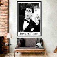 Scarface Al Pacino Tony Montana, Leinwand, Montana Wandkunst, Drucke, Leinwandkunst von CanvaSale