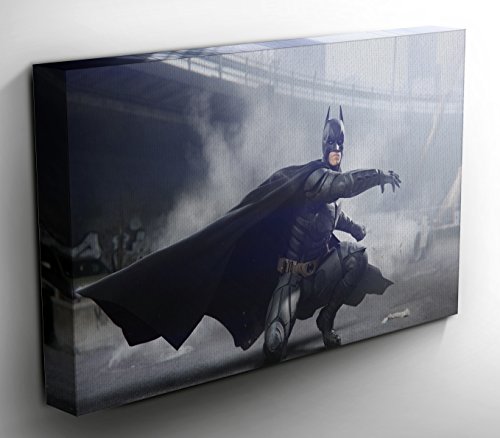 Von Canvas35 Batman Dark Knight Film 76,2 x 50,8 cm Galerie Gerahmter Kunstdruck Bild Poster, aufhängfertig, Leinwand, Mehrfarbig, 127 x 50 x 4 cm von Canvas